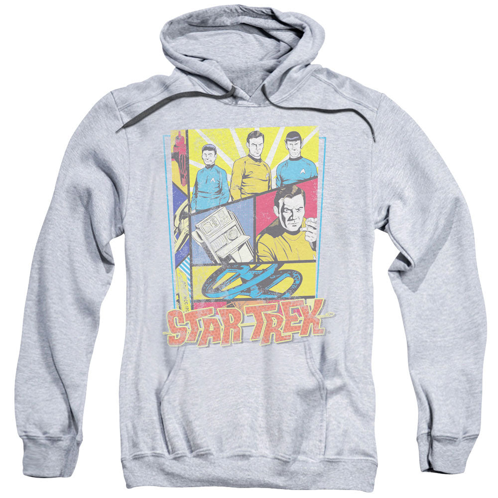 STAR TREK/VINTAGE COLLAGE - ADULT PULLOVER HOODIE - ATHLETIC HEATHER