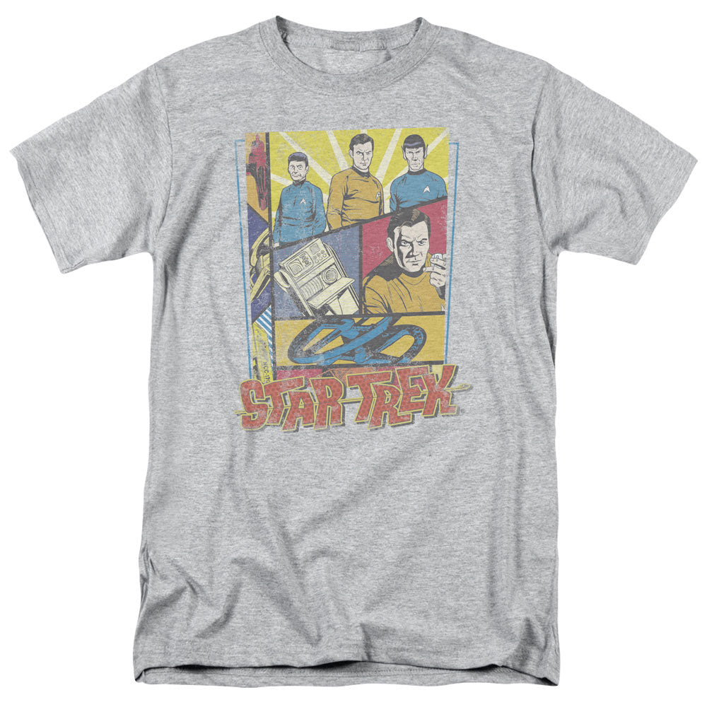 STAR TREK/VINTAGE COLLAGE - S/S ADULT 18/1 - ATHLETIC HEATHER