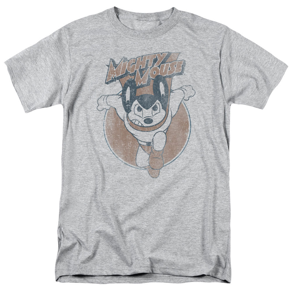 MIGHTY MOUSE/FLYING WITH PURPOSE - S/S ADULT 18/1 - ATHLETIC HEATHER