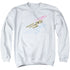 STAR TREK/RETRO TRI ENTERPRISE - ADULT CREWNECK SWEATSHIRT - WHITE