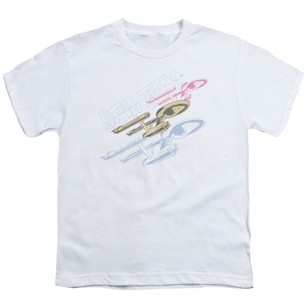 STAR TREK/RETRO TRI ENTERPRISE - S/S YOUTH 18/1 - WHITE