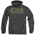 CSI/COLLAGE LOGO - ADULT HEATHER HOODIE - BLACK