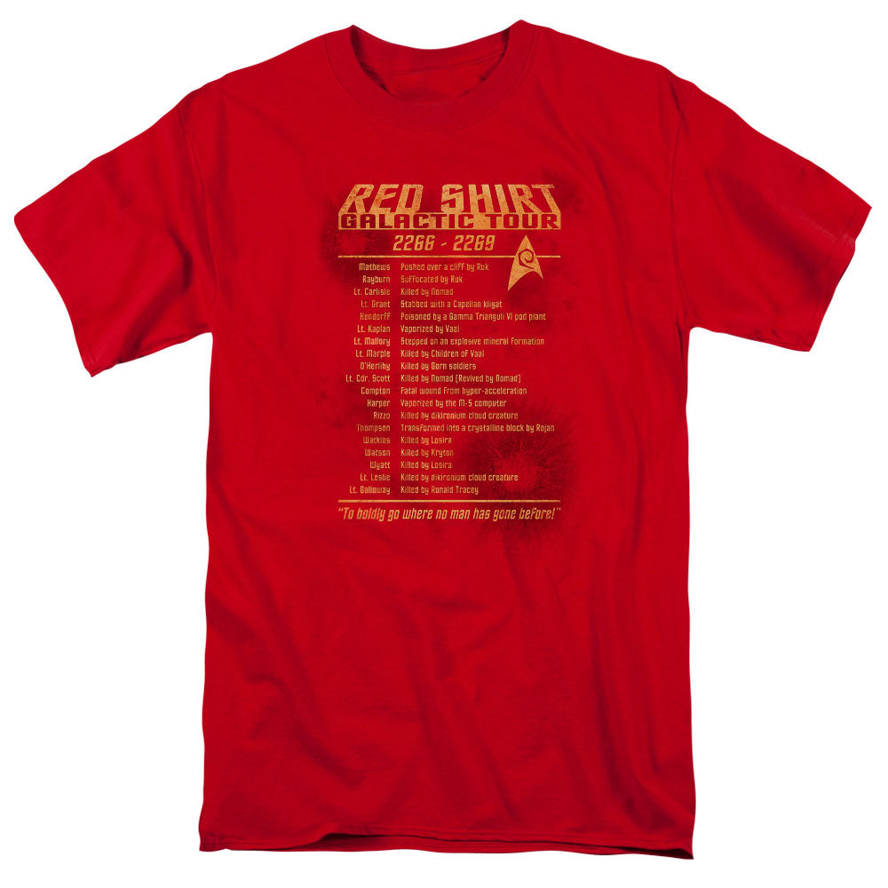 STAR TREK/RED SHIRT TOUR - S/S ADULT 18/1 - RED