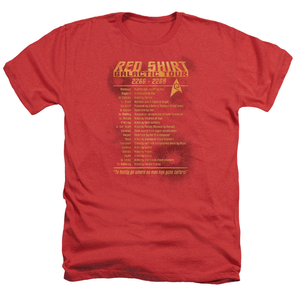STAR TREK/RED SHIRT TOUR - ADULT HEATHER - RED