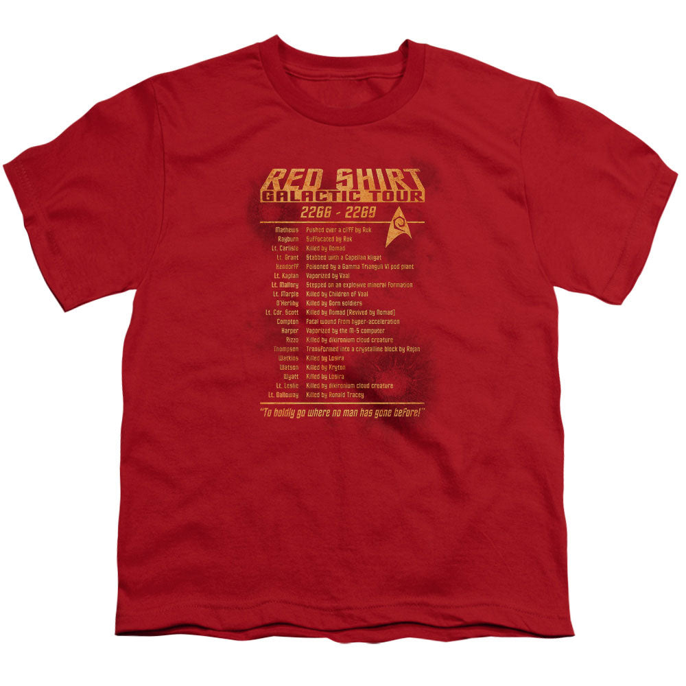 STAR TREK/RED SHIRT TOUR - S/S YOUTH 18/1 - RED
