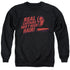 STAR TREK/REAL CAPTAIN - ADULT CREWNECK SWEATSHIRT - BLACK