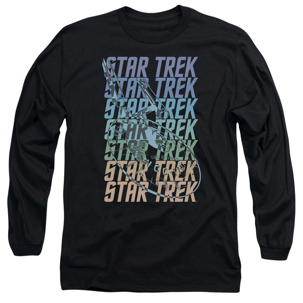 STAR TREK/MULTI LOGO ENTERPRISE - L/S ADULT 18/1 - BLACK