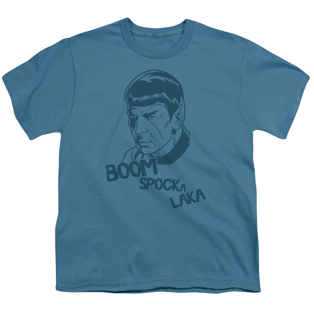 STAR TREK/BOOM SPOCKA LAKA - S/S YOUTH 18/1 - SLATE
