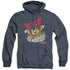MIGHTY MOUSE/THE MIGHTIEST - ADULT HEATHER HOODIE - NAVY
