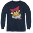 MIGHTY MOUSE/THE MIGHTIEST - YOUTH LONG SLEEVE TEE - NAVY