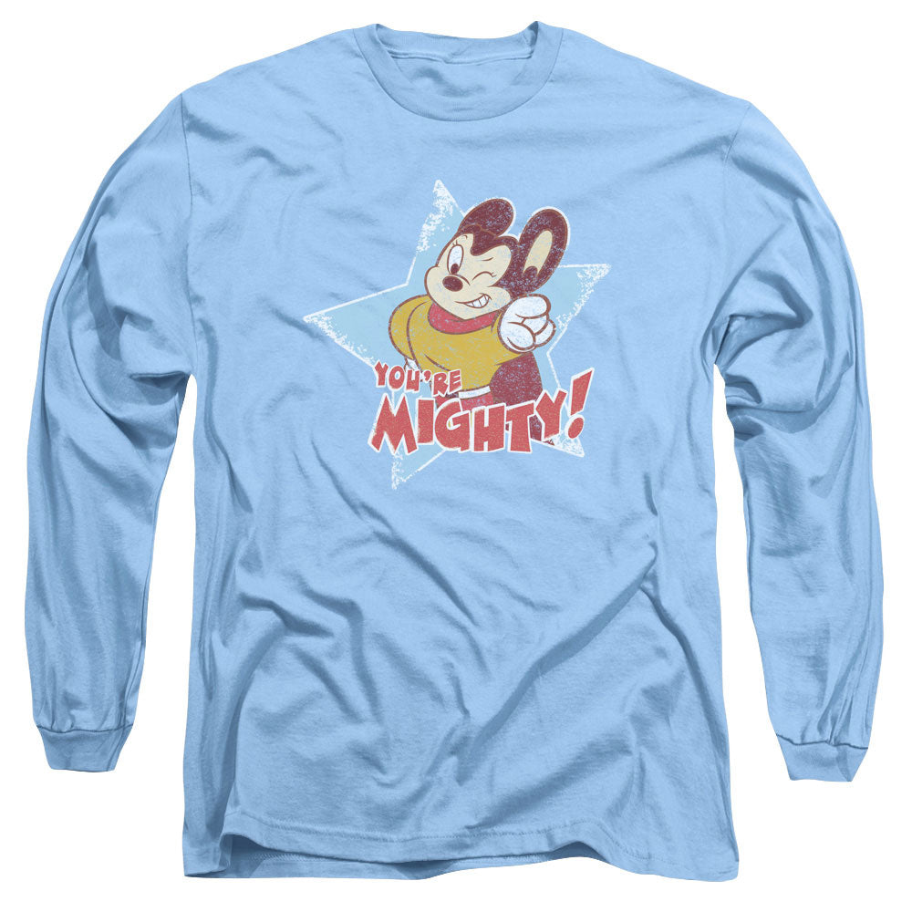 MIGHTY MOUSE/YOURE MIGHTY - L/S ADULT 18/1 - CAROLINA BLUE