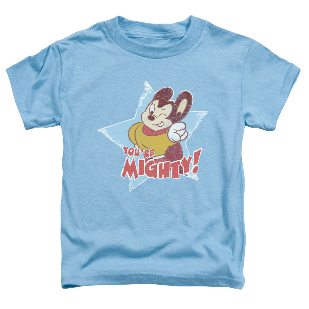 MIGHTY MOUSE/YOURE MIGHTY - S/S TODDLER TEE - CAROLINA BLUE