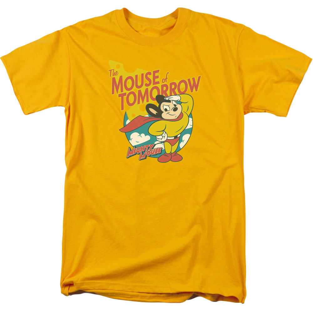 MIGHTY MOUSE/MOUSE OF TOMORROW - S/S ADULT 18/1 - GOLD