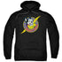 MIGHTY MOUSE/MIGHTY HERO - ADULT PULLOVER HOODIE - BLACK