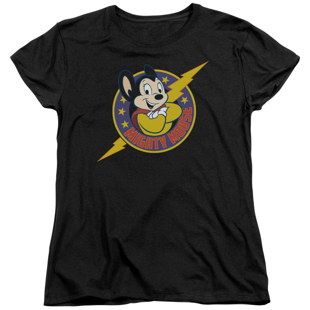 MIGHTY MOUSE/MIGHTY HERO - S/S WOMENS TEE - BLACK