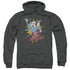 MIGHTY MOUSE/BREAK THROUGH - ADULT PULLOVER HOODIE - CHARCOAL