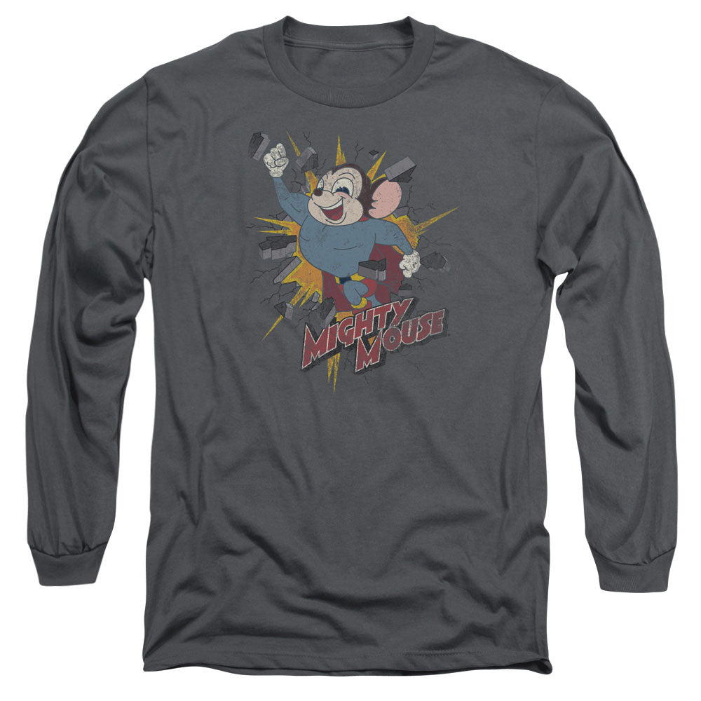 MIGHTY MOUSE/BREAK THROUGH - L/S ADULT 18/1 - CHARCOAL