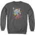 MIGHTY MOUSE/BREAK THROUGH - ADULT CREWNECK SWEATSHIRT - CHARCOAL