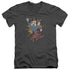 MIGHTY MOUSE/BREAK THROUGH - S/S ADULT V-NECK 30/1 - CHARCOAL