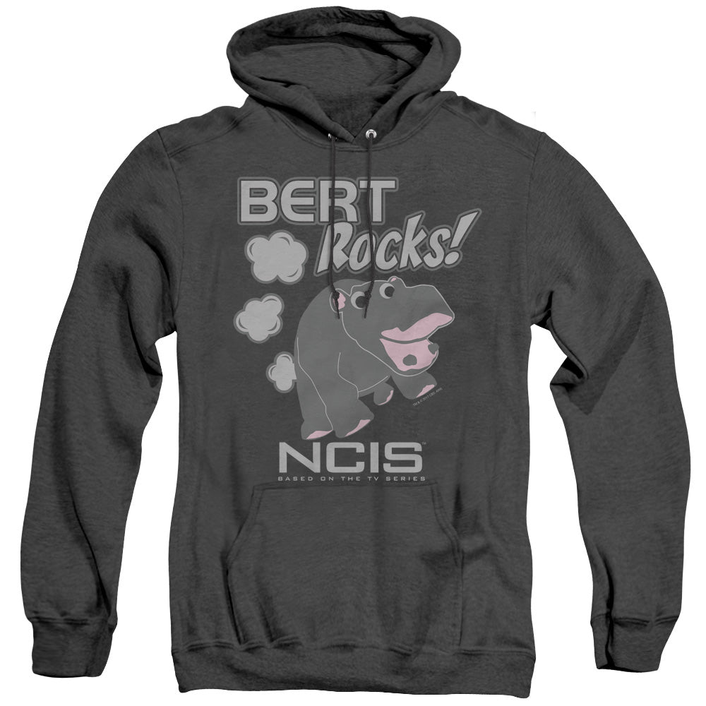 NCIS/BERT ROCKS - ADULT HEATHER HOODIE - BLACK
