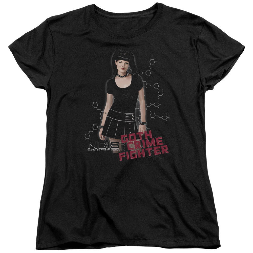 NCIS/GOTH CRIME FIGHTER - S/S WOMENS TEE - BLACK