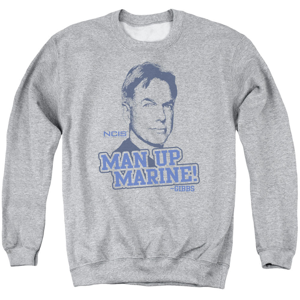 NCIS/MAN UP - ADULT CREWNECK SWEATSHIRT - ATHLETIC HEATHER