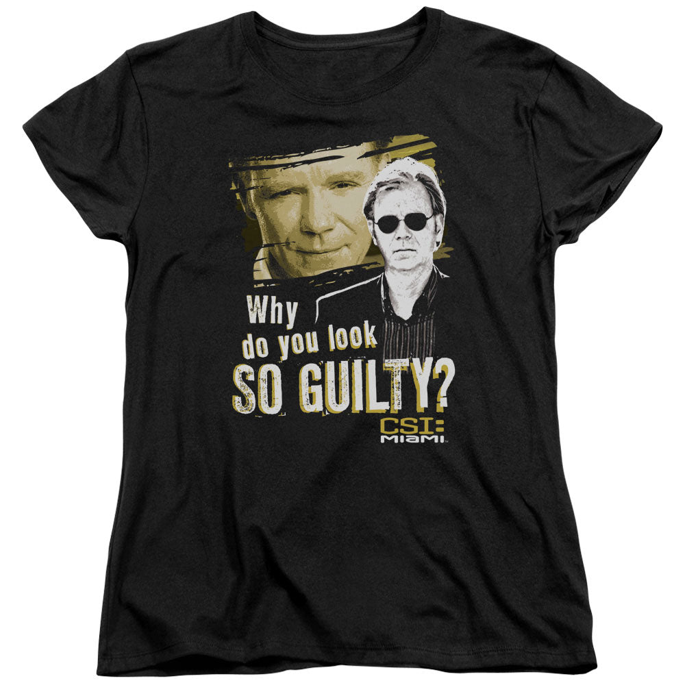 CSI MIAMI/SO GUILTY - S/S WOMENS TEE - BLACK