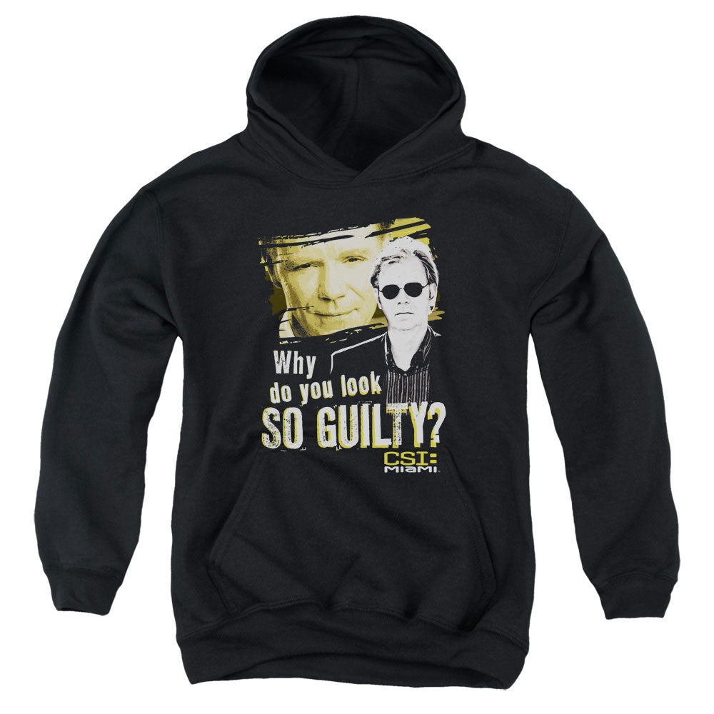 CSI MIAMI/SO GUILTY - YOUTH PULLOVER HOODIE - BLACK