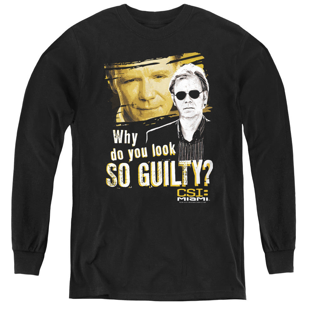 CSI MIAMI/SO GUILTY - YOUTH LONG SLEEVE TEE - BLACK