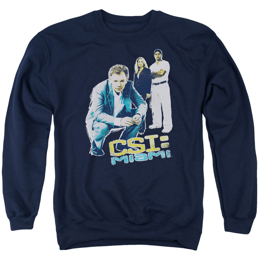 CSI:MIAMI/IN PERSPECTIVE - ADULT CREWNECK SWEATSHIRT - NAVY