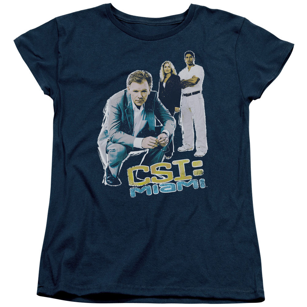 CSI MIAMI/PERSPECTIVE - S/S WOMENS TEE - NAVY