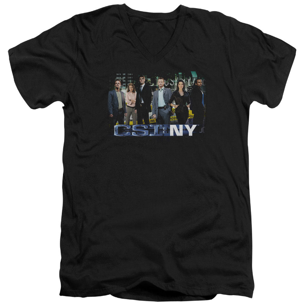 CSI NY/CAST - S/S ADULT V-NECK 30/1 - BLACK