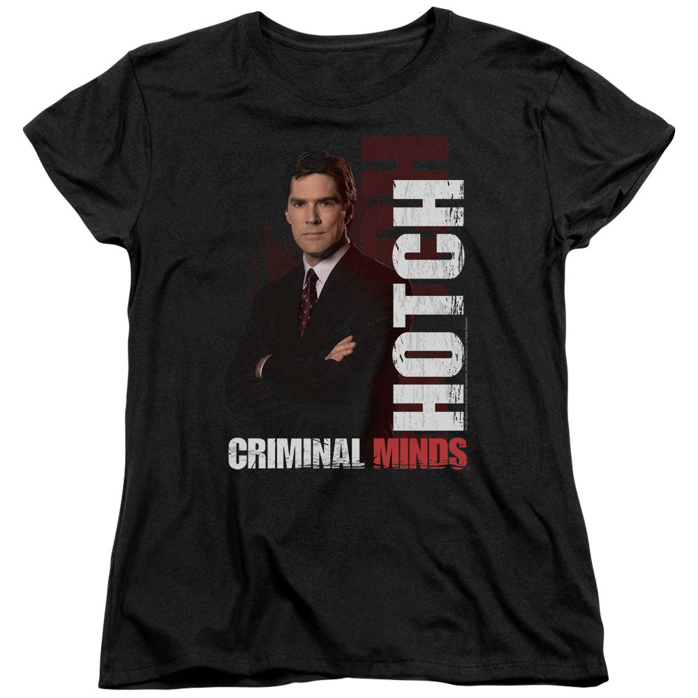 CRIMINAL MINDS/HOTCH - S/S WOMENS TEE - BLACK