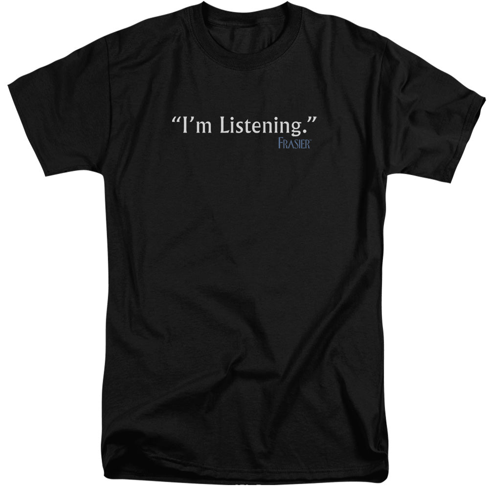 FRASIER/IM LISTENING - S/S ADULT TALL 18/1 - BLACK