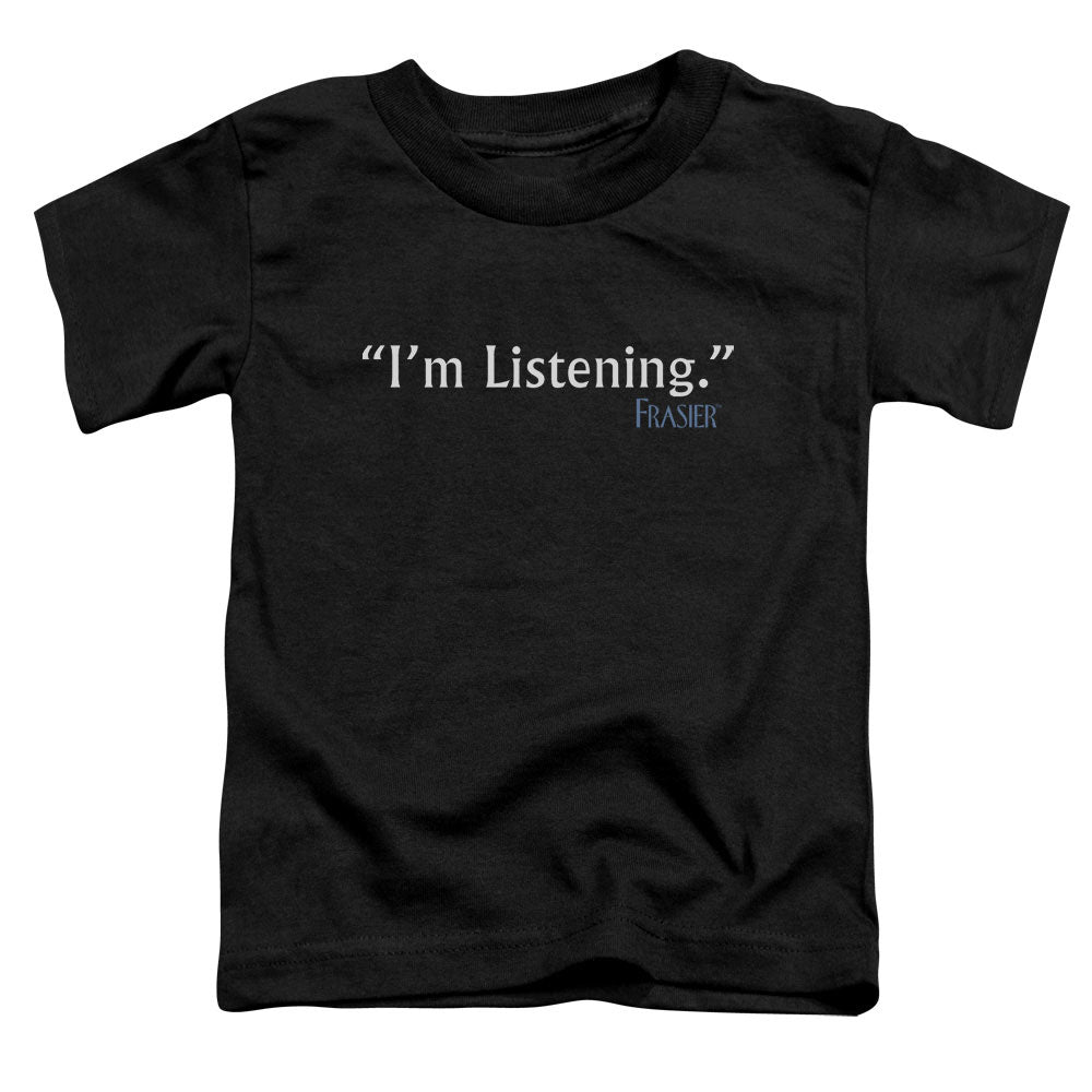 FRASIER/IM LISTENING - S/S TODDLER TEE - BLACK