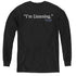 FRASIER/IM LISTENING - YOUTH LONG SLEEVE TEE - BLACK
