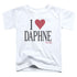 FRASIER/I HEART DAPHNE - S/S TODDLER TEE - WHITE