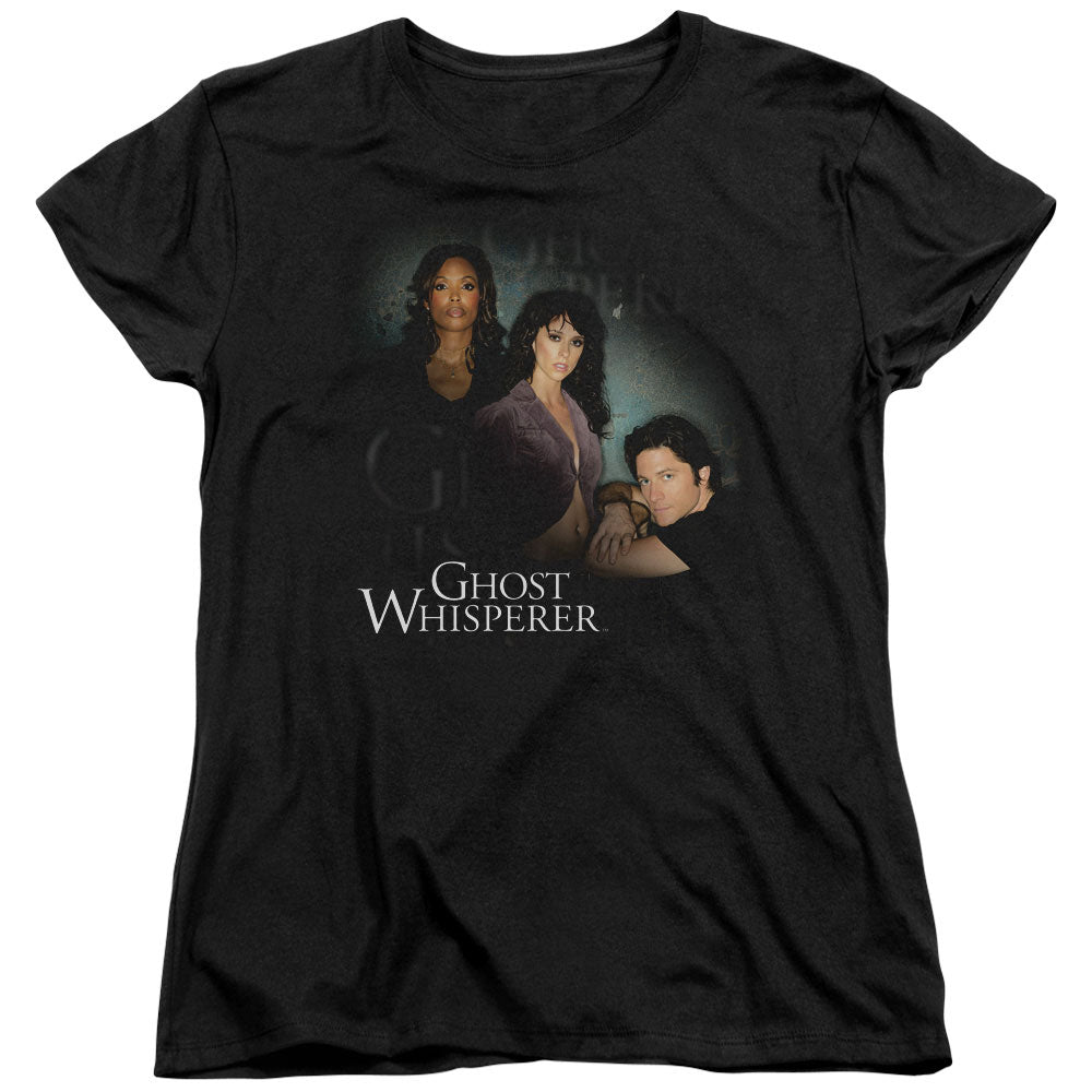 GHOST WHISPERER/DIAGONAL CAST - S/S WOMENS TEE - BLACK