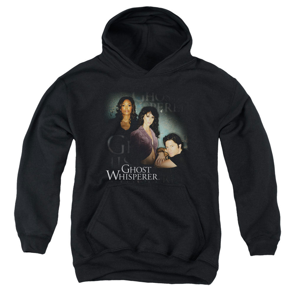 GHOST WHISPERER/DIAGONAL CAST - YOUTH PULLOVER HOODIE - BLACK