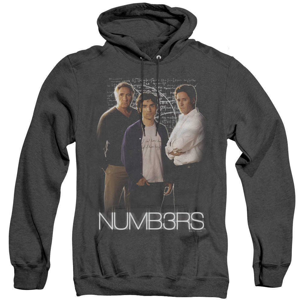 NUMBERS/EQUATIONS - ADULT HEATHER HOODIE - BLACK