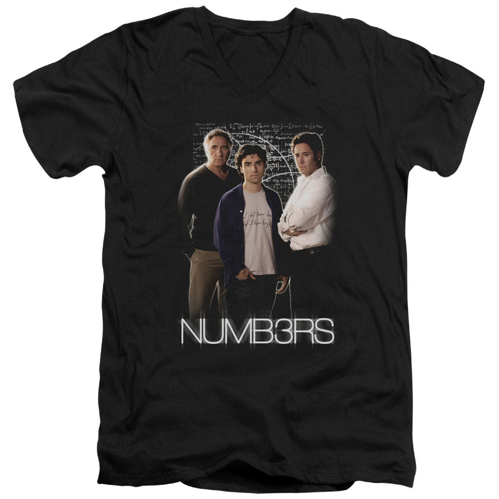 NUMBERS/EQUATIONS - S/S ADULT V-NECK 30/1 - BLACK