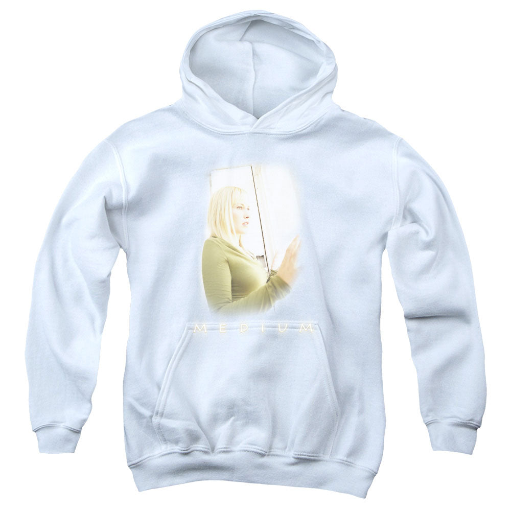 MEDIUM/WHITE LIGHT - YOUTH PULLOVER HOODIE - WHITE