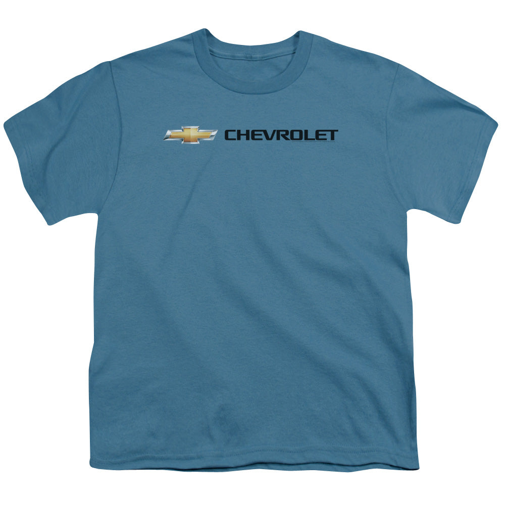 CHEVROLET/CHEVY BOWTIE WIDE FRONT - S/S YOUTH 18/1 - SLATE