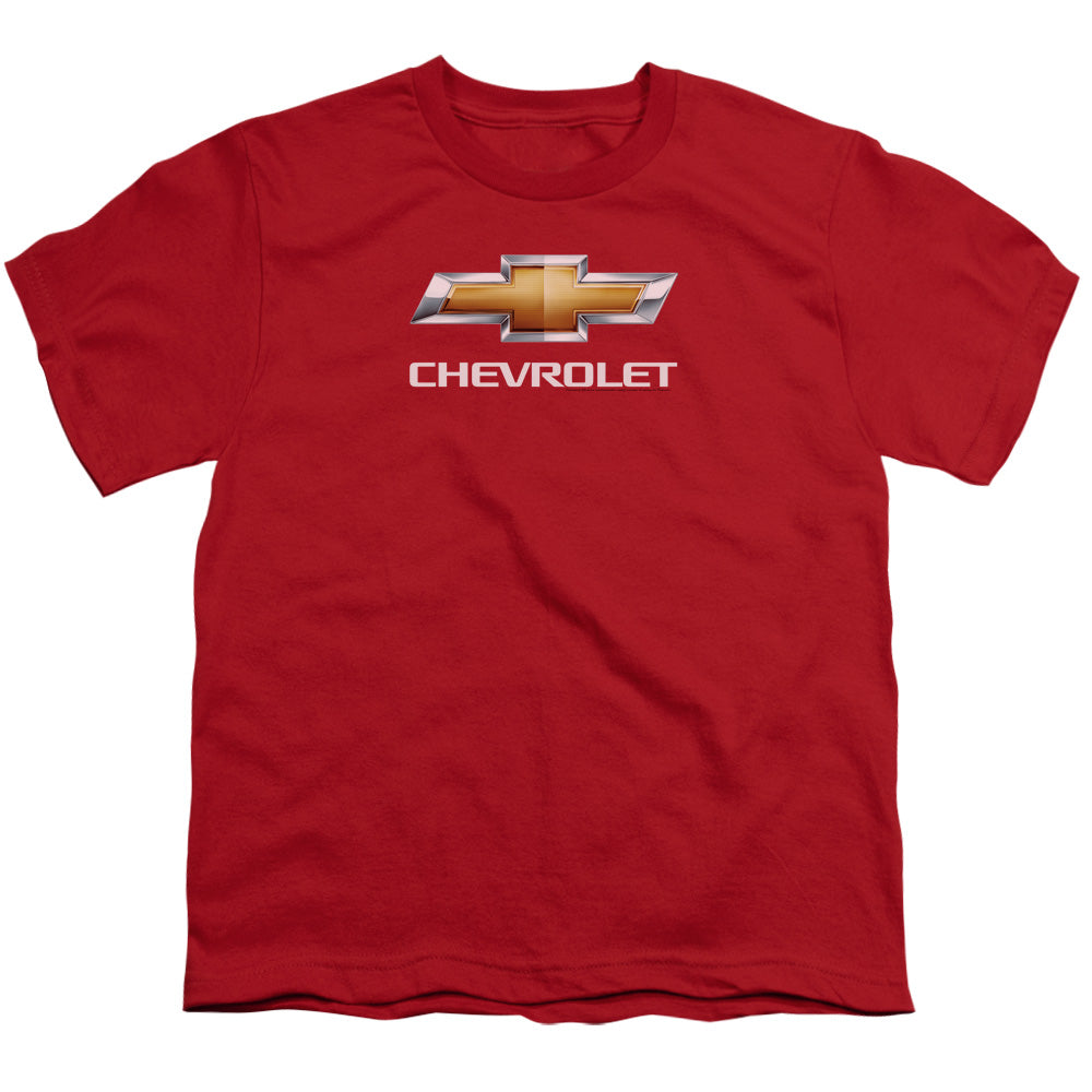 CHEVROLET/CHEVY BOWTIE STACKED - S/S YOUTH 18/1 - RED