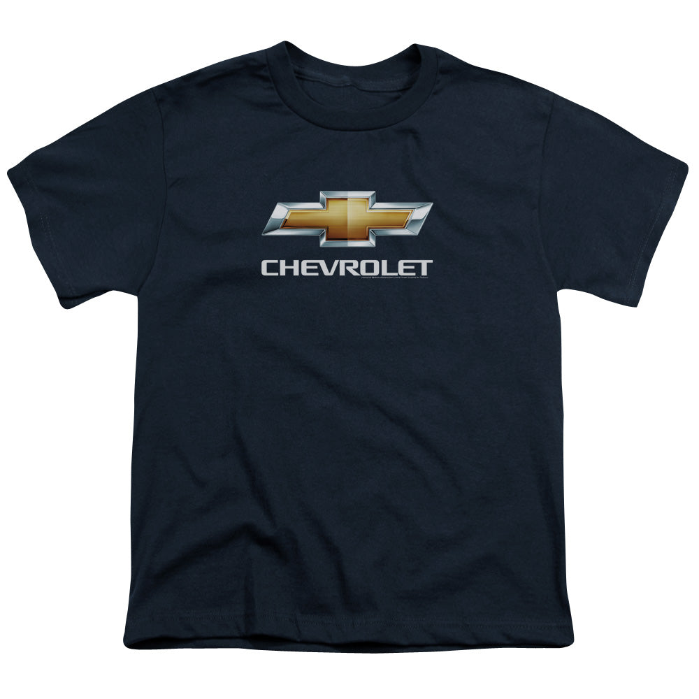 CHEVROLET/CHEVY BOWTIE STACKED - S/S YOUTH 18/1 - NAVY