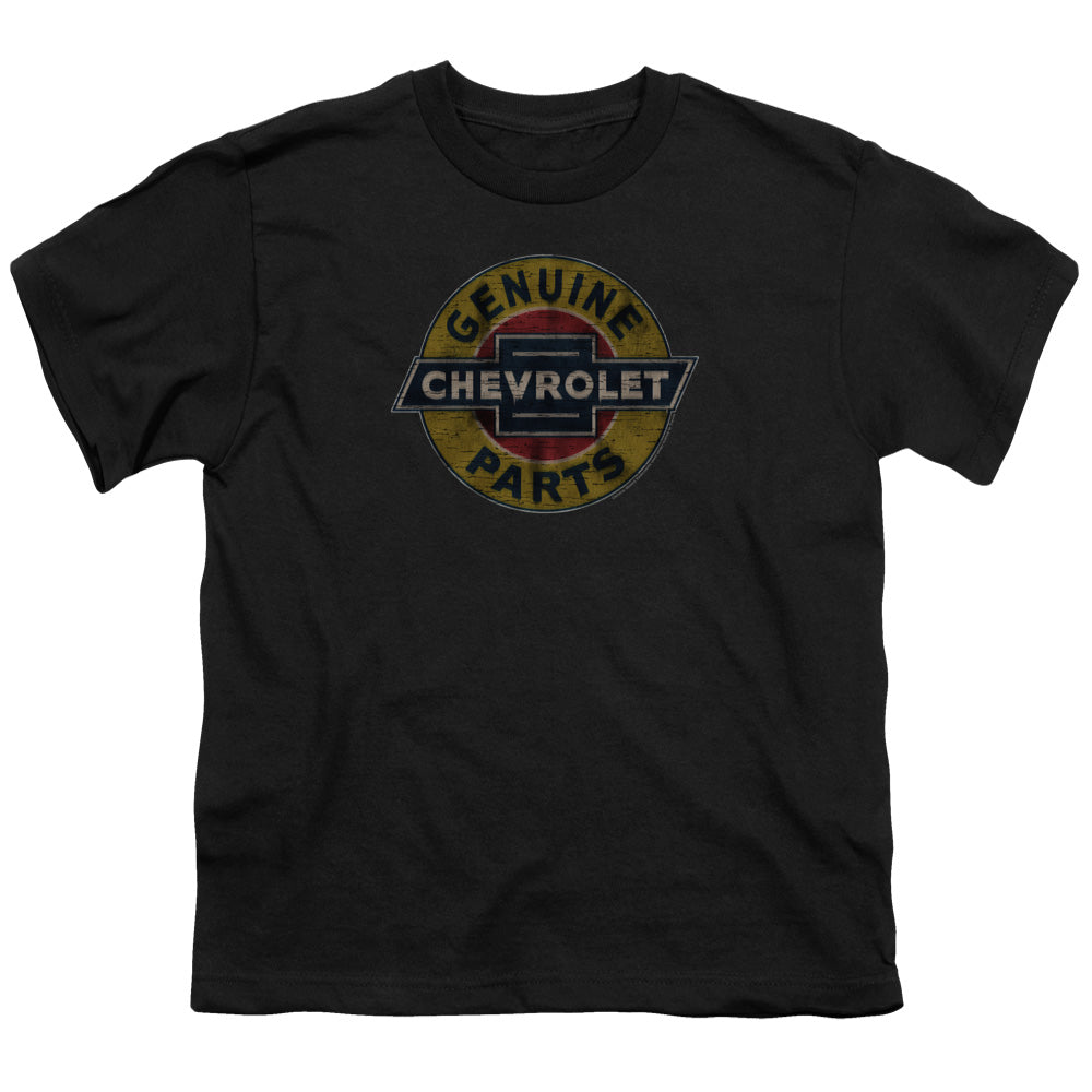 CHEVROLET/GENUINE CHEVY PARTS DISTRESSED SIGN - S/S YOUTH 18/1 - BLACK