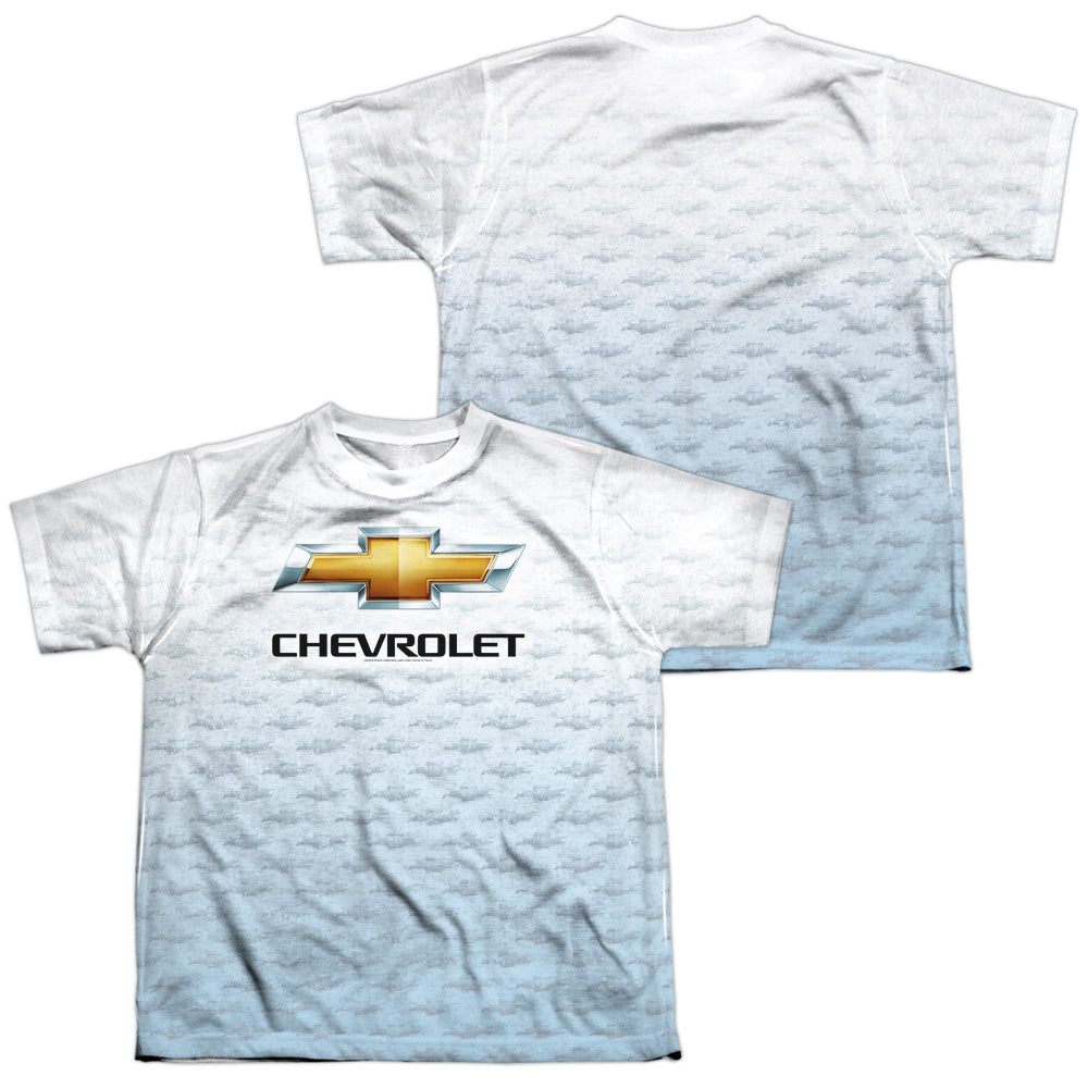 CHEVROLET/HEARTBEAT ROAD (FRONT/BACK PRINT) - S/S YOUTH POLY CREW - MULTI