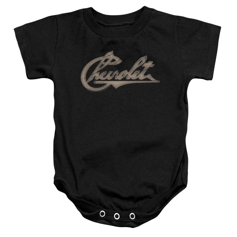 CHEVROLET/CHEVY SCRIPT - INFANT SNAPSUIT - BLACK