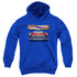 CHEVROLET/1957 BEL AIR GRILLE - YOUTH PULLOVER HOODIE - ROYAL BLUE