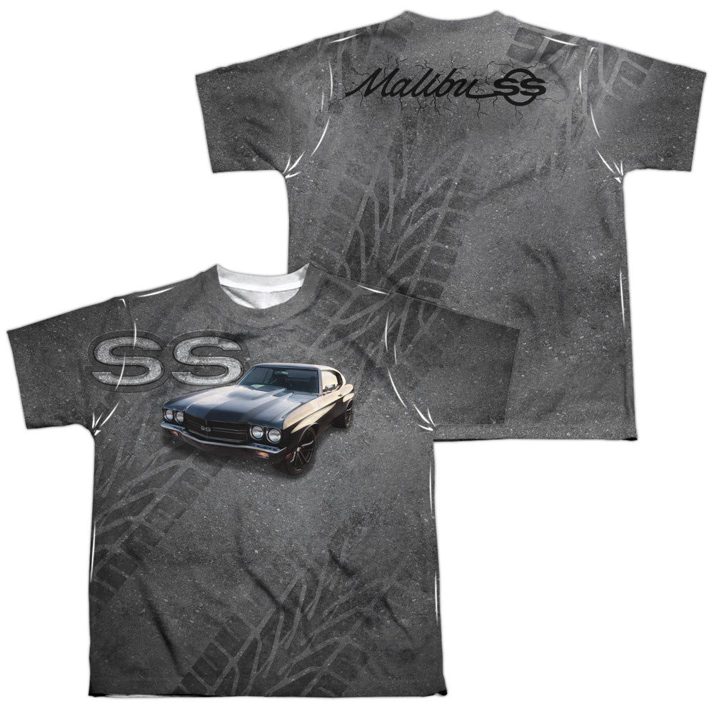 CHEVROLET/MUSCLE CHEVELLE SS (FRONT/BACK PRINT) - S/S YOUTH POLY CREW - MULTI